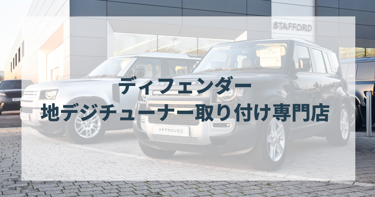 ディフェンダー地デジチューナー取り付け快適な追加オプションも可能！