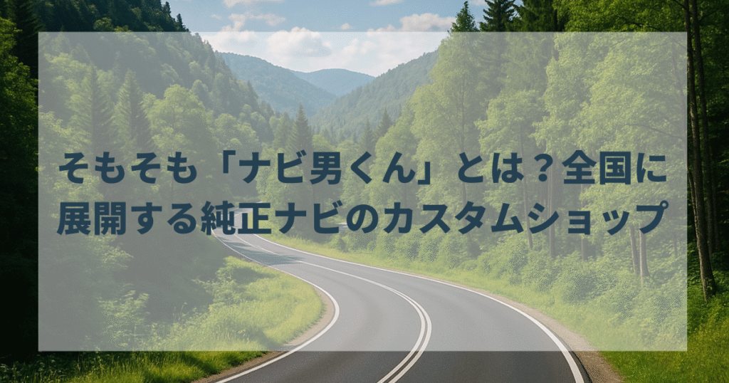 そもそも「ナビ男くん」とは？全国に展開する純正ナビのカスタムショップ