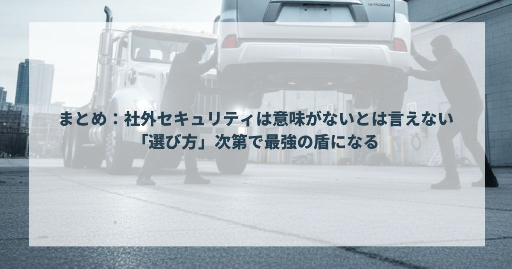 まとめ：社外セキュリティは意味がないとは言えない。「選び方」次第で最強の盾になる
