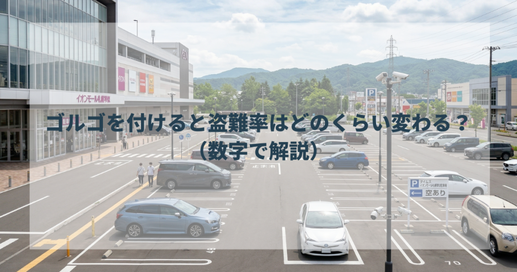 ゴルゴを付けると盗難率はどのくらい変わる？（数字で解説）