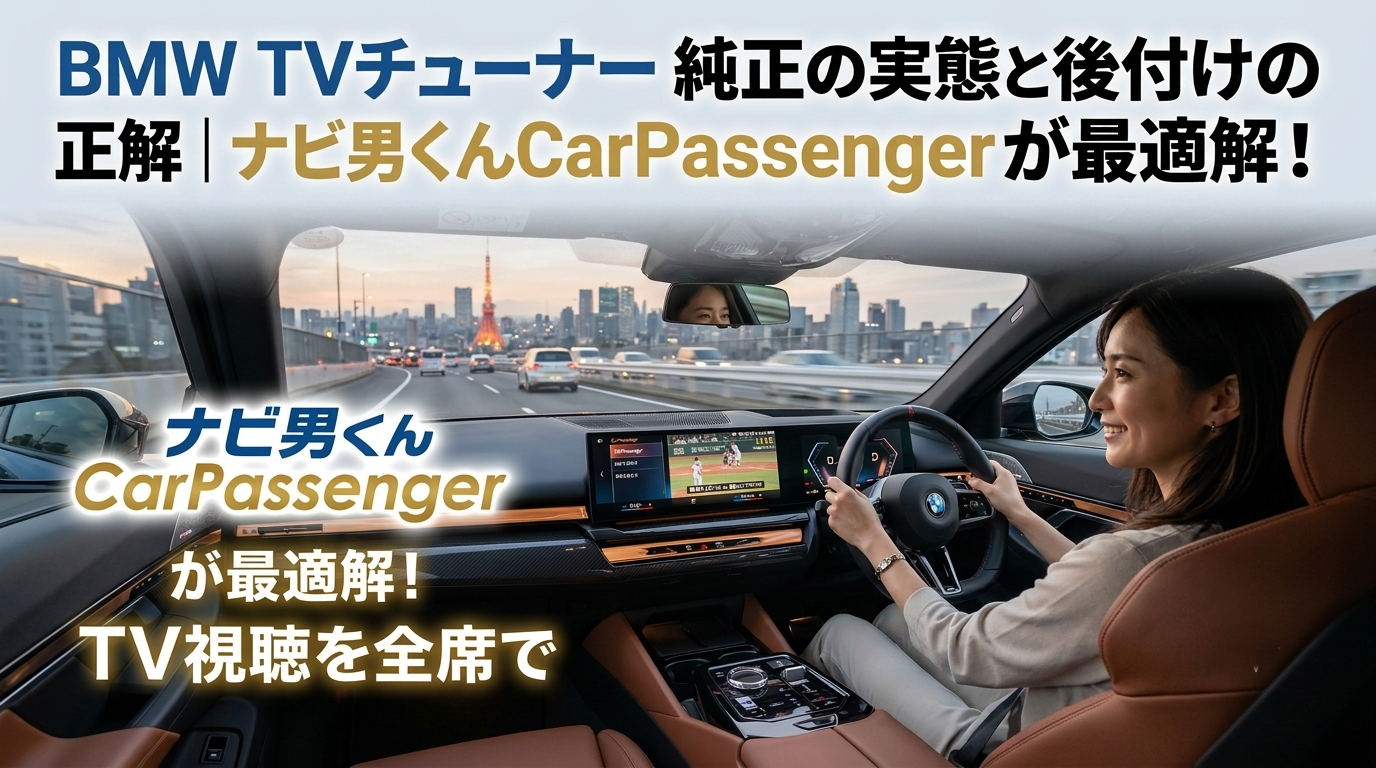 BMW TVチューナー 純正の実態と後付けの正解｜ナビ男くんCarPassengerが最適解！