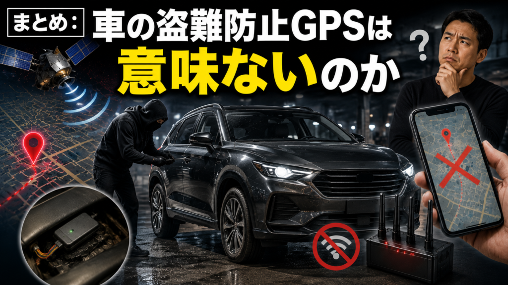まとめ:車の盗難防止GPSは意味ないのか