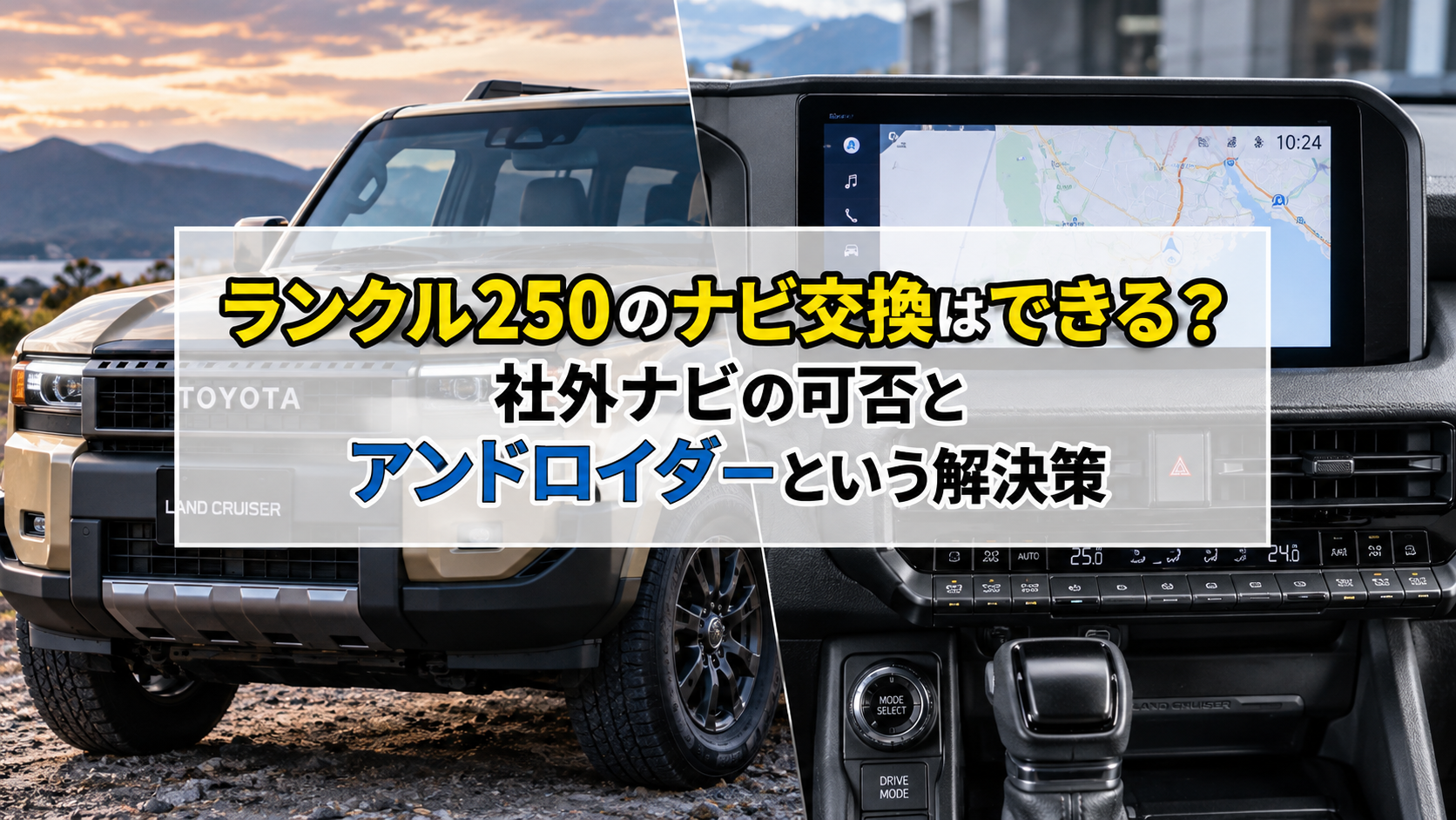 ランクル250のナビ交換はできる？社外ナビの可否とアンドロイダーという解決策