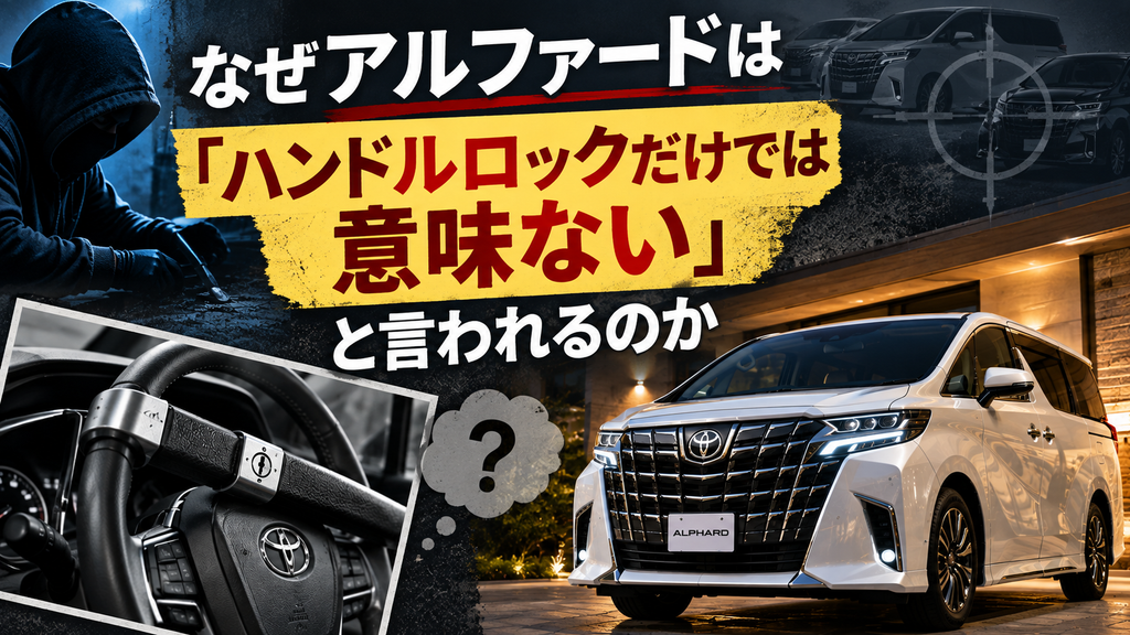 なぜアルファードは「ハンドルロックだけでは意味ない」と言われるのか