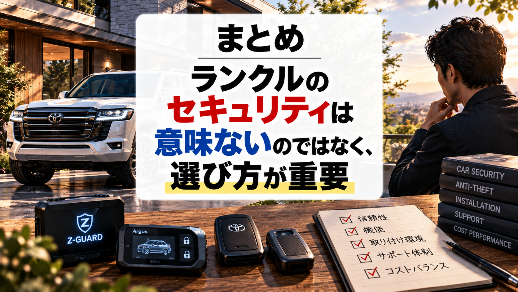 まとめ｜ランクルのセキュリティは意味ないのではなく、選び方が重要