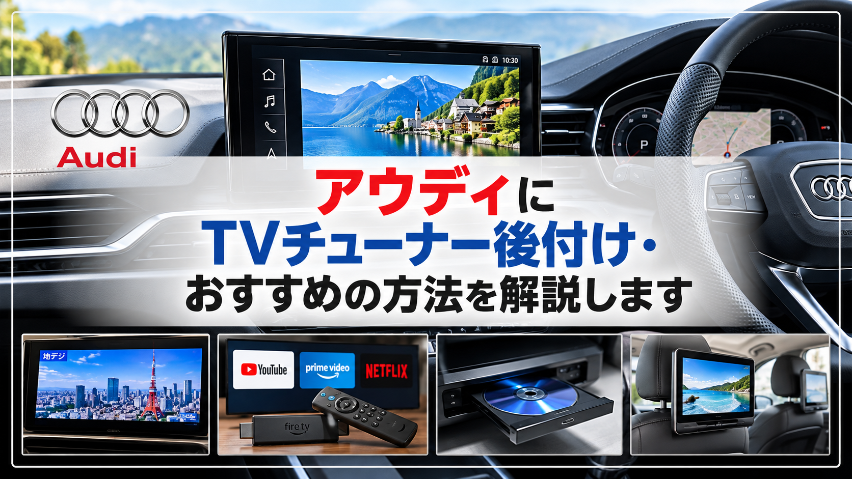 アウディにTVチューナー後付け・おすすめの方法を解説します