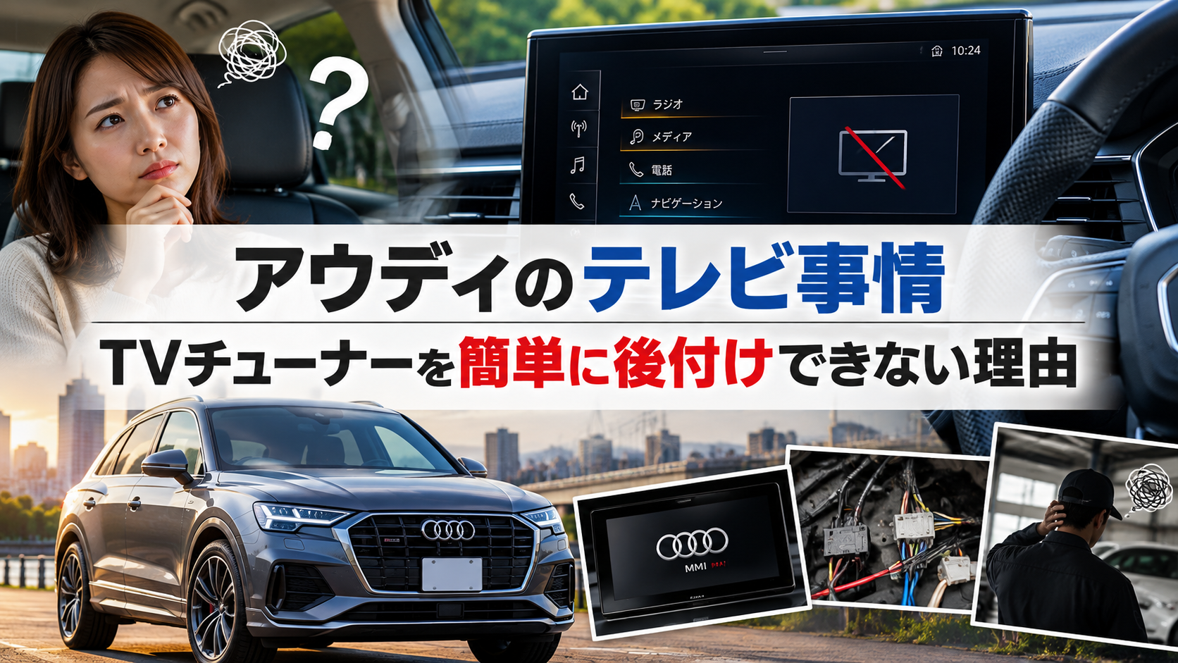アウディのテレビ事情｜TVチューナーを簡単に後付けできない理由