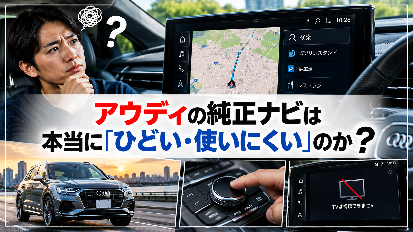 アウディの純正ナビは本当に「ひどい・使いにくい」のか？