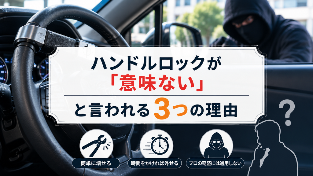 ハンドルロックが「意味ない」と言われる3つの理由
