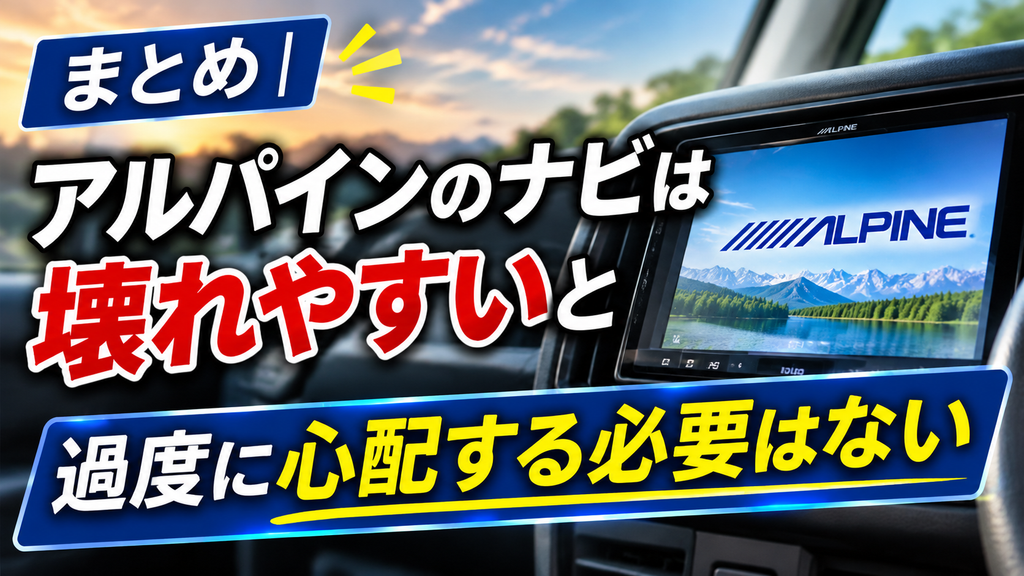 まとめ｜アルパインのナビは壊れやすいと過度に心配する必要はない
