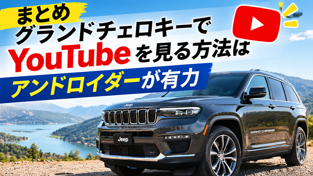 まとめ｜グランドチェロキーでYouTubeを見る方法はアンドロイダーが有力